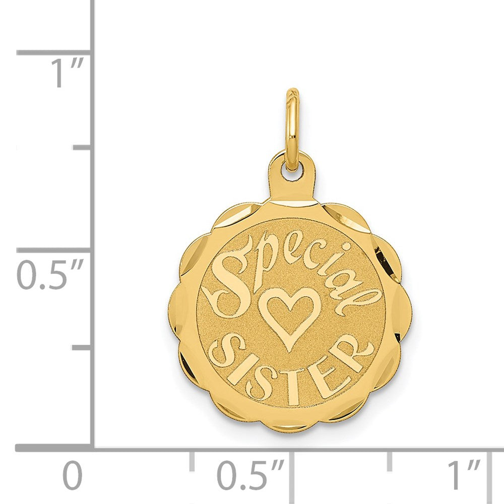 14K Gelbgold 14K Special Schwester Charm