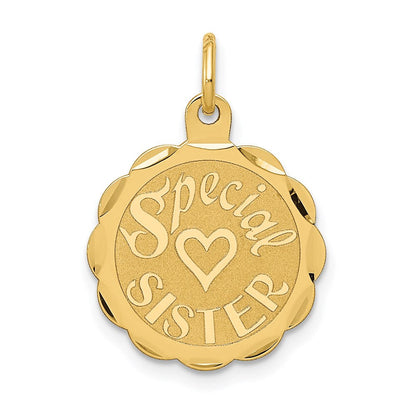 14K Gelbgold 14K Special Schwester Charm