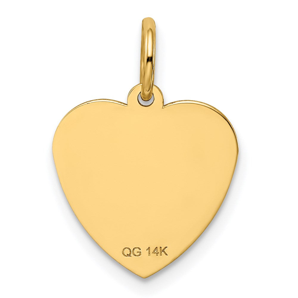 14K Gelbgold 14K #1 Goddaughter Herz Plättchen Charm