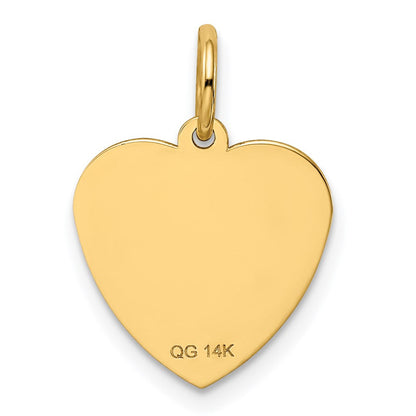 14K Gelbgold 14K #1 Goddaughter Herz Plättchen Charm