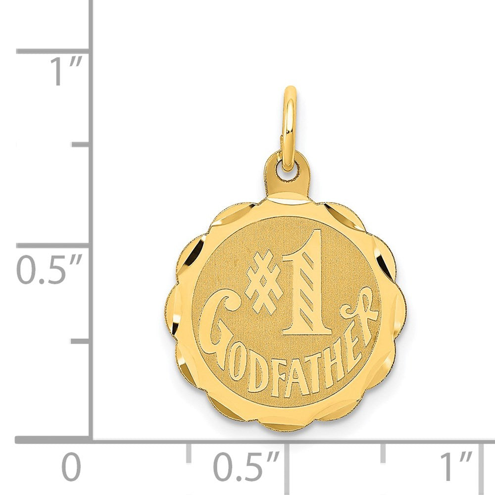 14K Gelbgold 14K #1 Godfather Charm