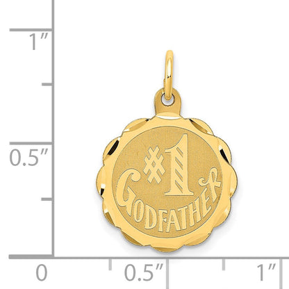 14K Gelbgold 14K #1 Godfather Charm