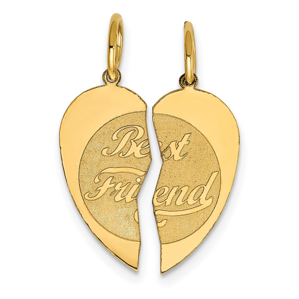 14K Gelbgold 14K 2-piece Beste Freund Charm