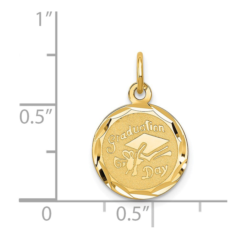 14K Gelbgold 14K Abschluss Day Cap Charm