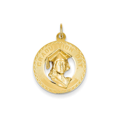 14K Gelbgold Abschlusstag-Charm mit Kopf