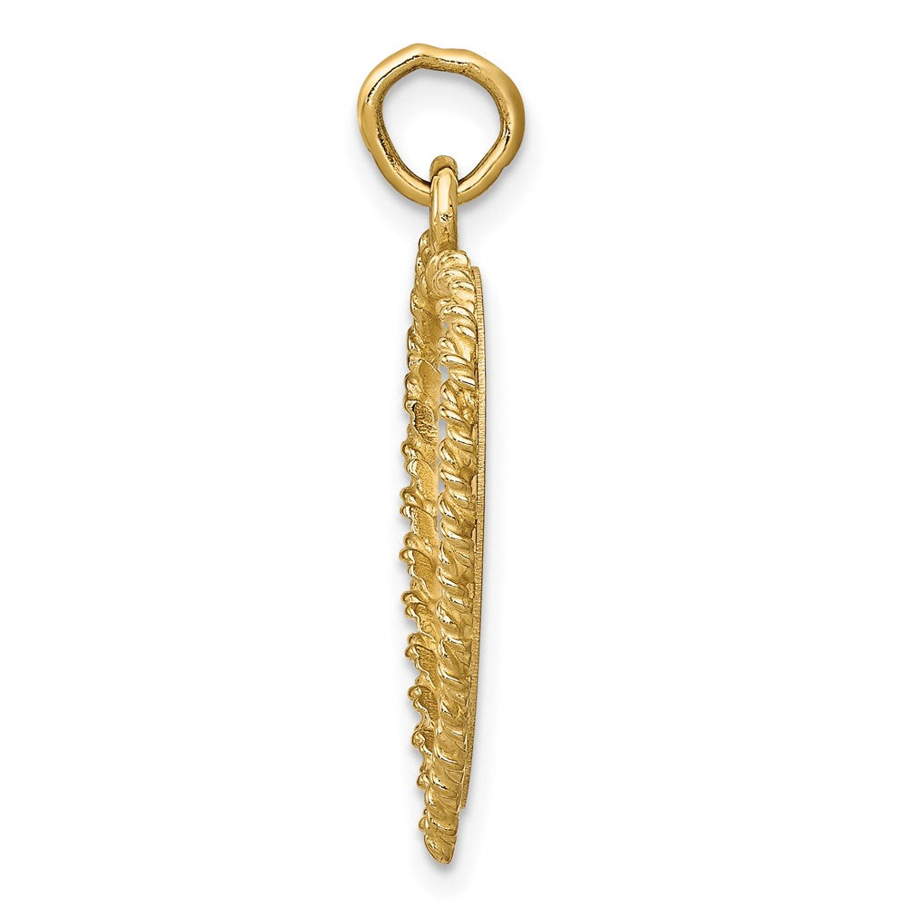 14K Gelbgold Abschlusskappen-Charm