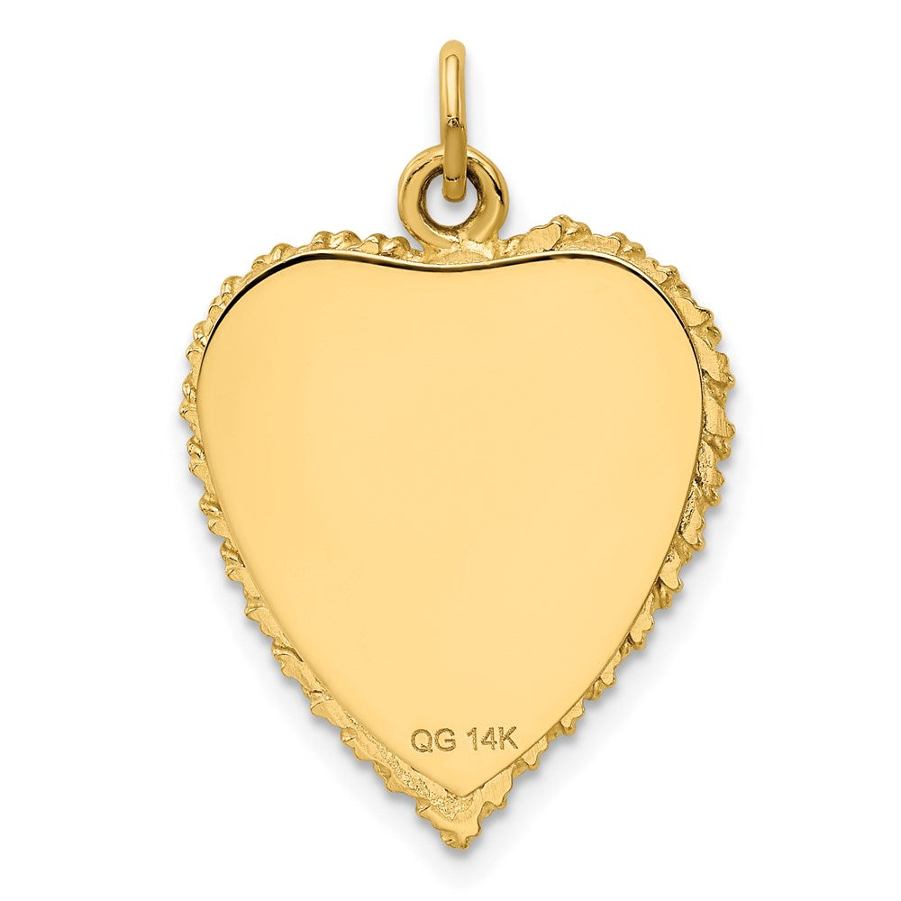 14K Gelbgold Abschlusskappen-Charm