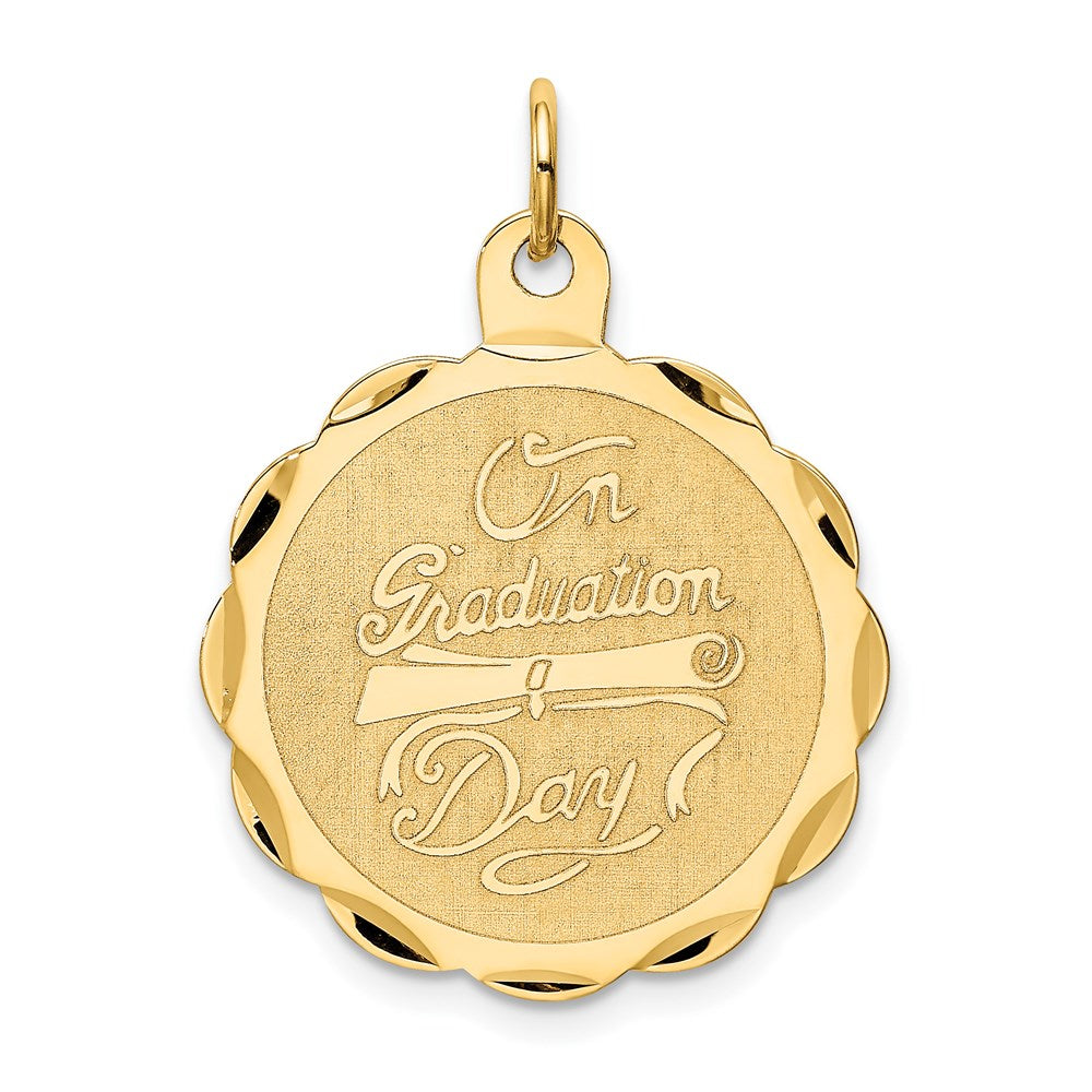 14K Gelbgold Charm „ZUM ABSCHLUSSTAG" mit Diplom