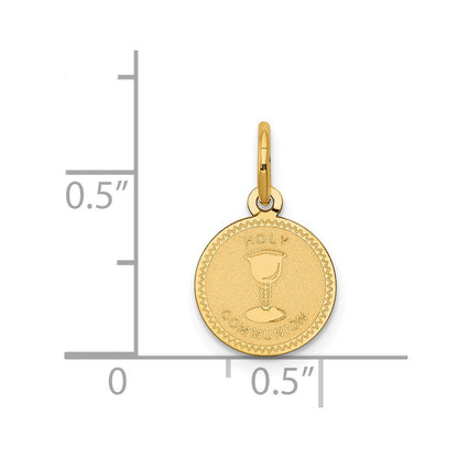 14K Gelbgold 14K Heilig Kommunion Charm