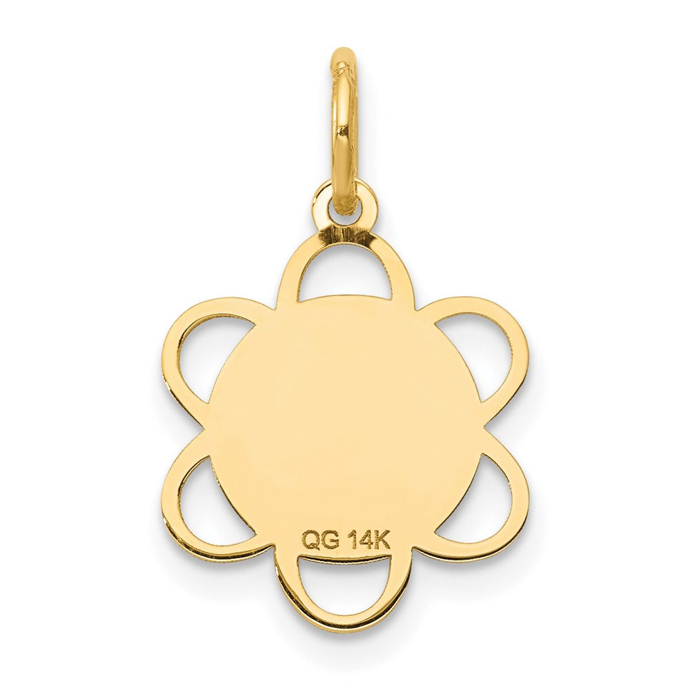 14K Gelbgold 14K Heilig Kommunion Charm