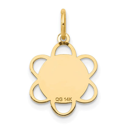 14K Gelbgold 14K Heilig Kommunion Charm