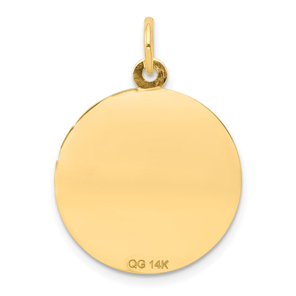 14K Gelbgold Erstkommunion-Scheibenanhänger
