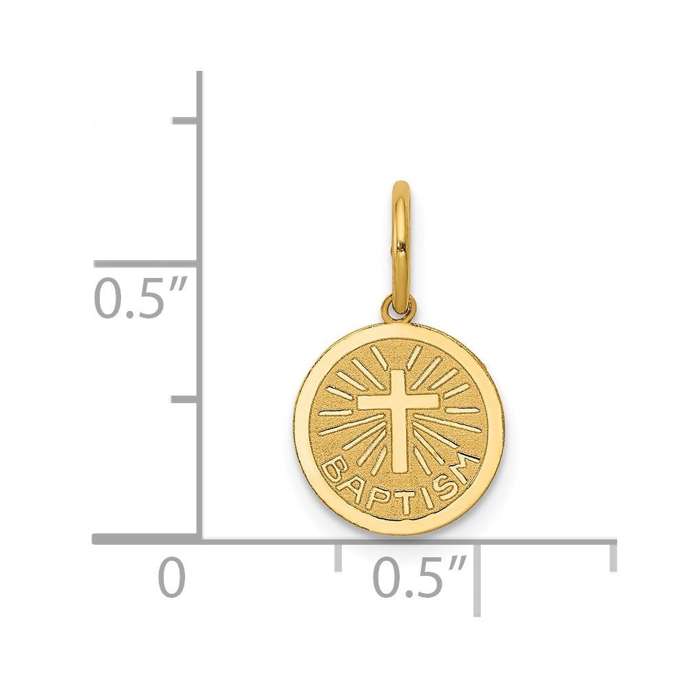 14K Gelbgold 14K Klein Taufe Charm