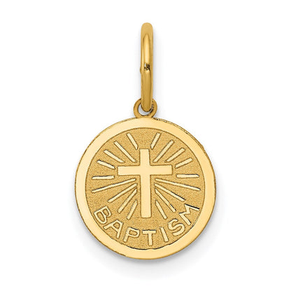 14K Gelbgold 14K Klein Taufe Charm