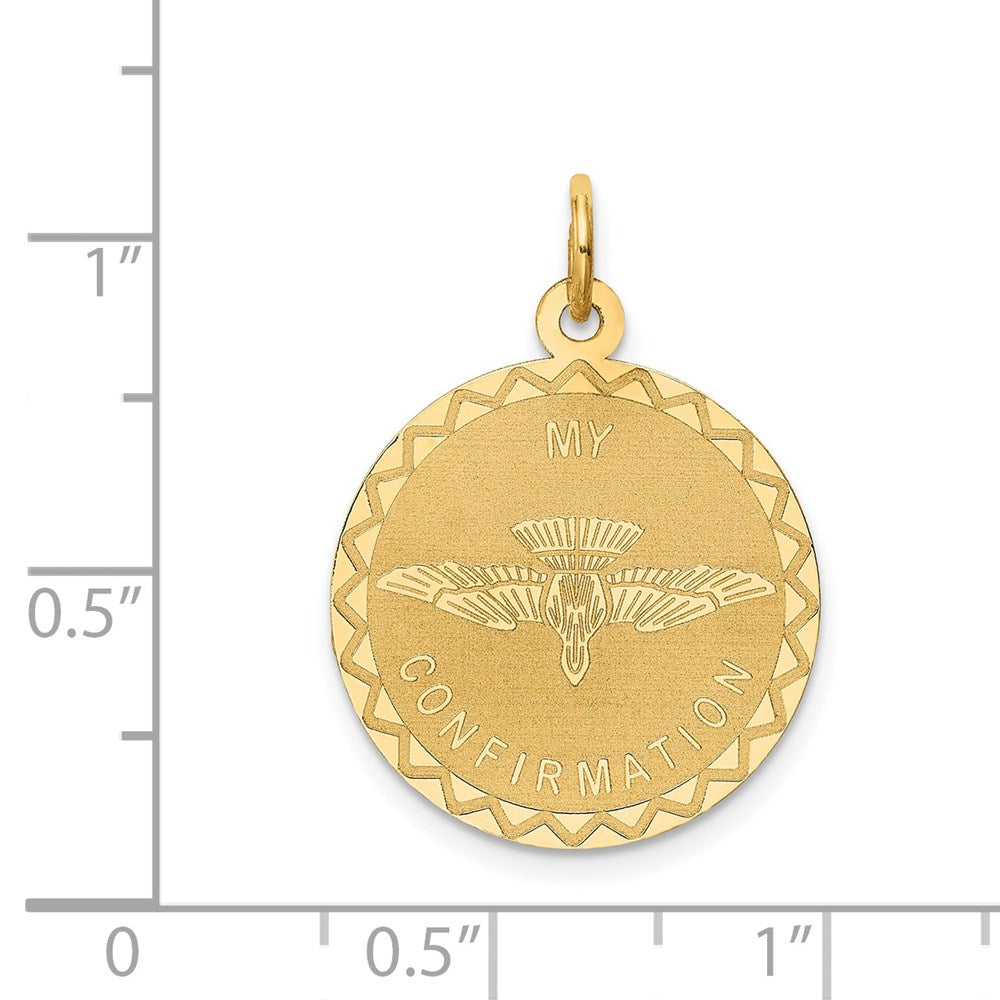 14K Gelbgold Meine Konfirmation Anhänger