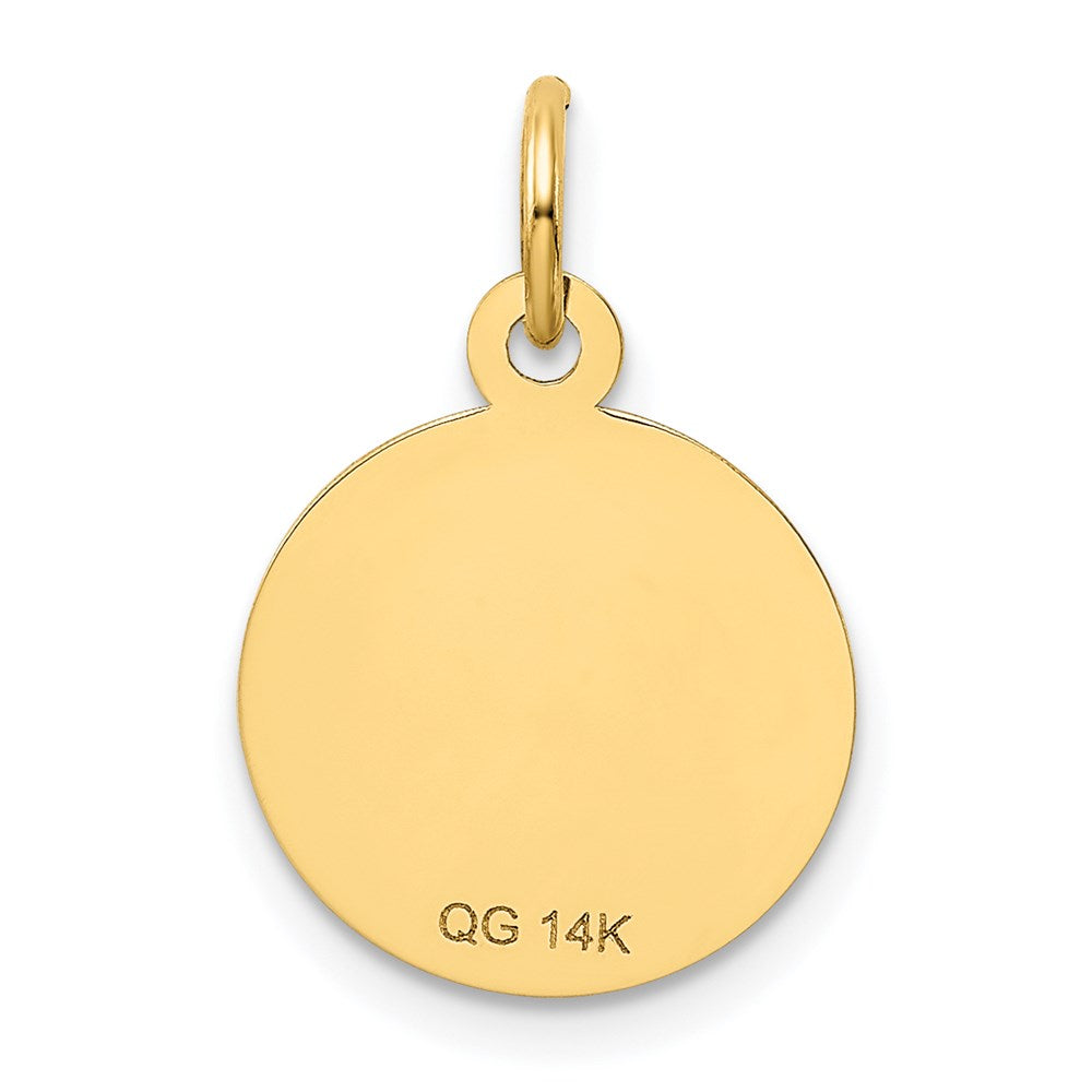 14K Gelbgold 14K Süß 16 Plättchen Charm