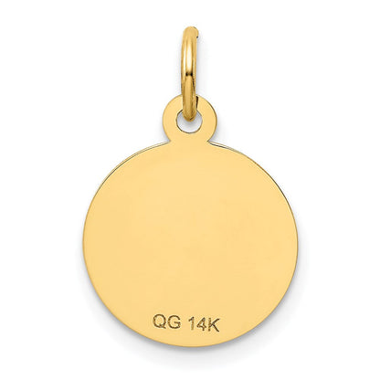 14K Gelbgold 14K Süß 16 Plättchen Charm