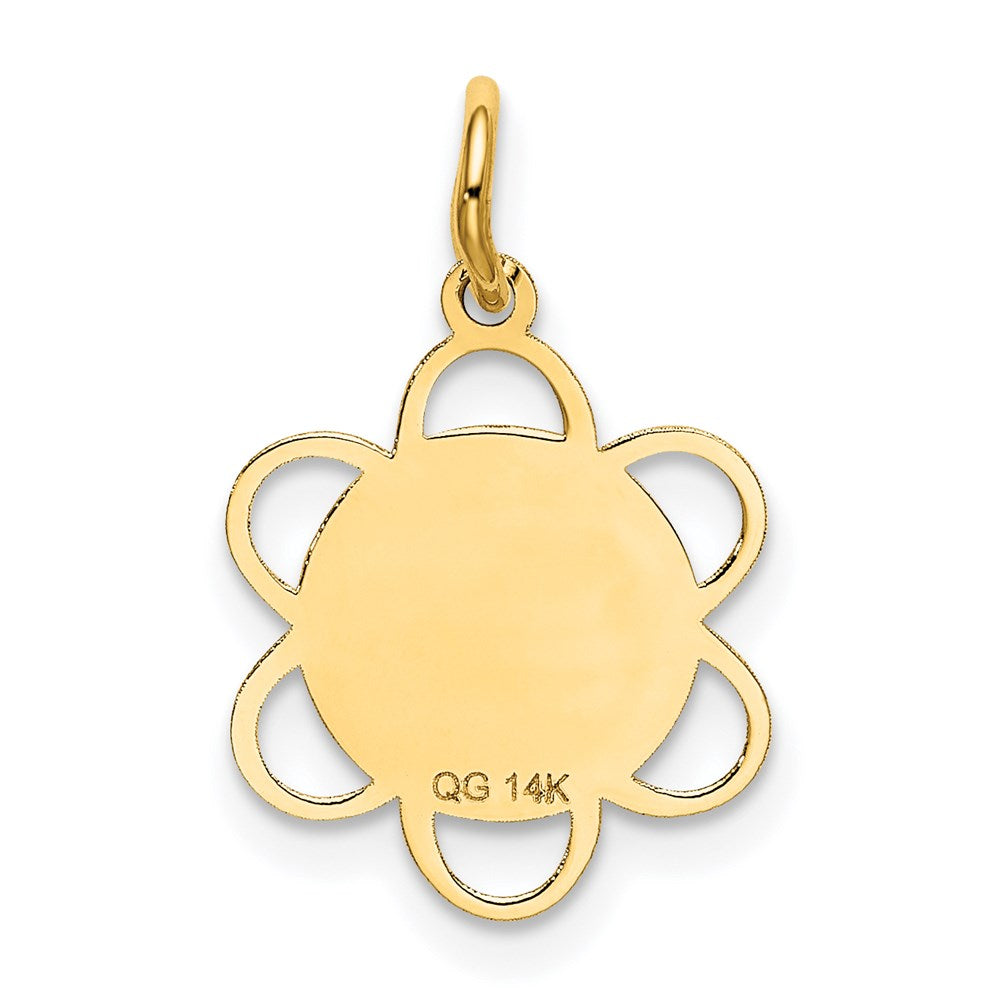 14K Gelbgold 14K Süß 16 Plättchen Charm