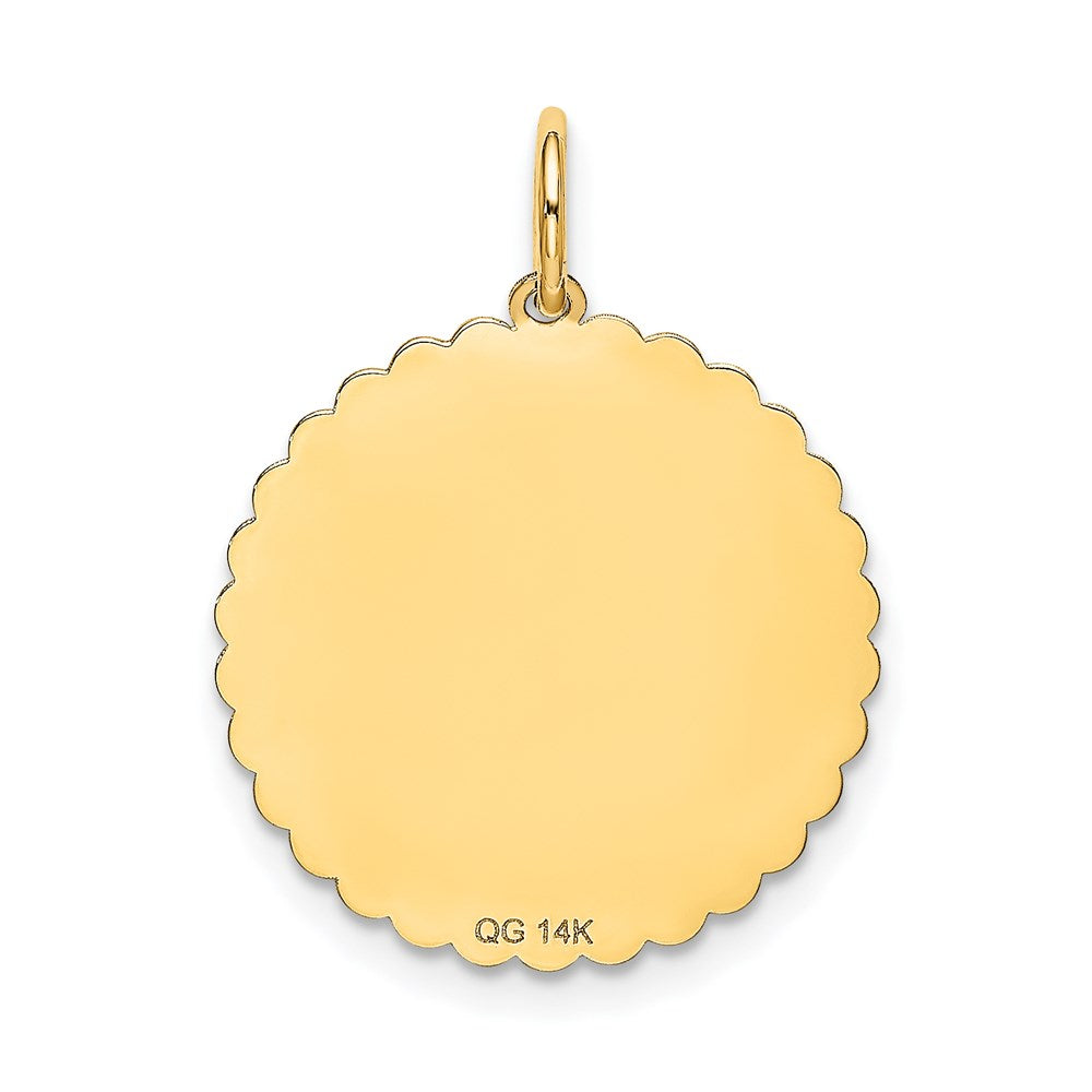14K Gelbgold "SWEET 16" Scheiben-Charm