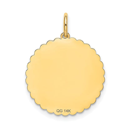 14K Gelbgold "SWEET 16" Scheiben-Charm
