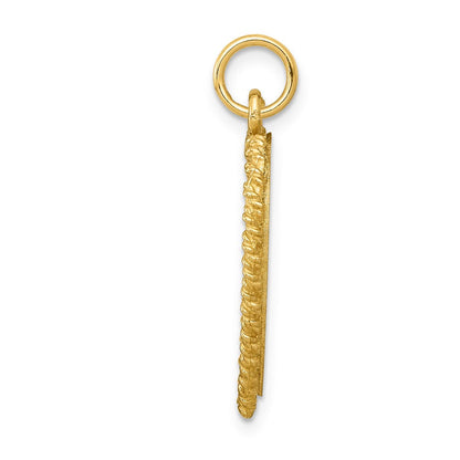 14K Gelbgold Herz-Scheiben-Charm „Sweet Sixteen“