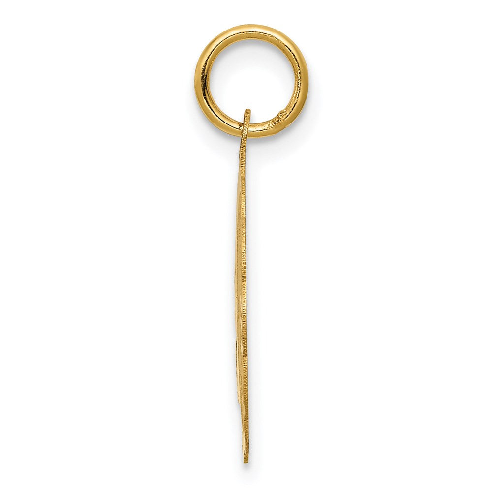 14K Gelbgold 14K Poliert Satiniert Gravierbar Happy Geburtstag Charm
