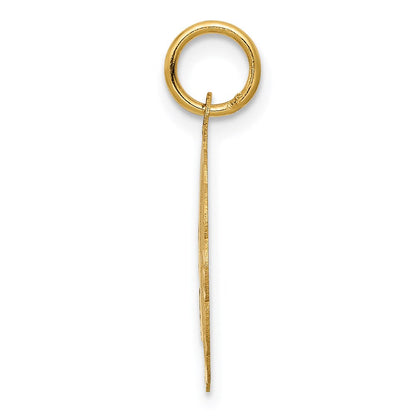 14K Gelbgold 14K Poliert Satiniert Gravierbar Happy Geburtstag Charm