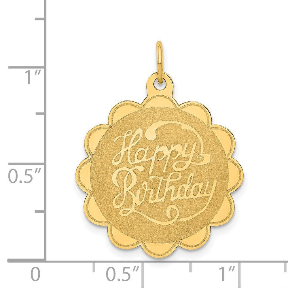 14 Karat Gelbgold "Happy Birthday"-Charm