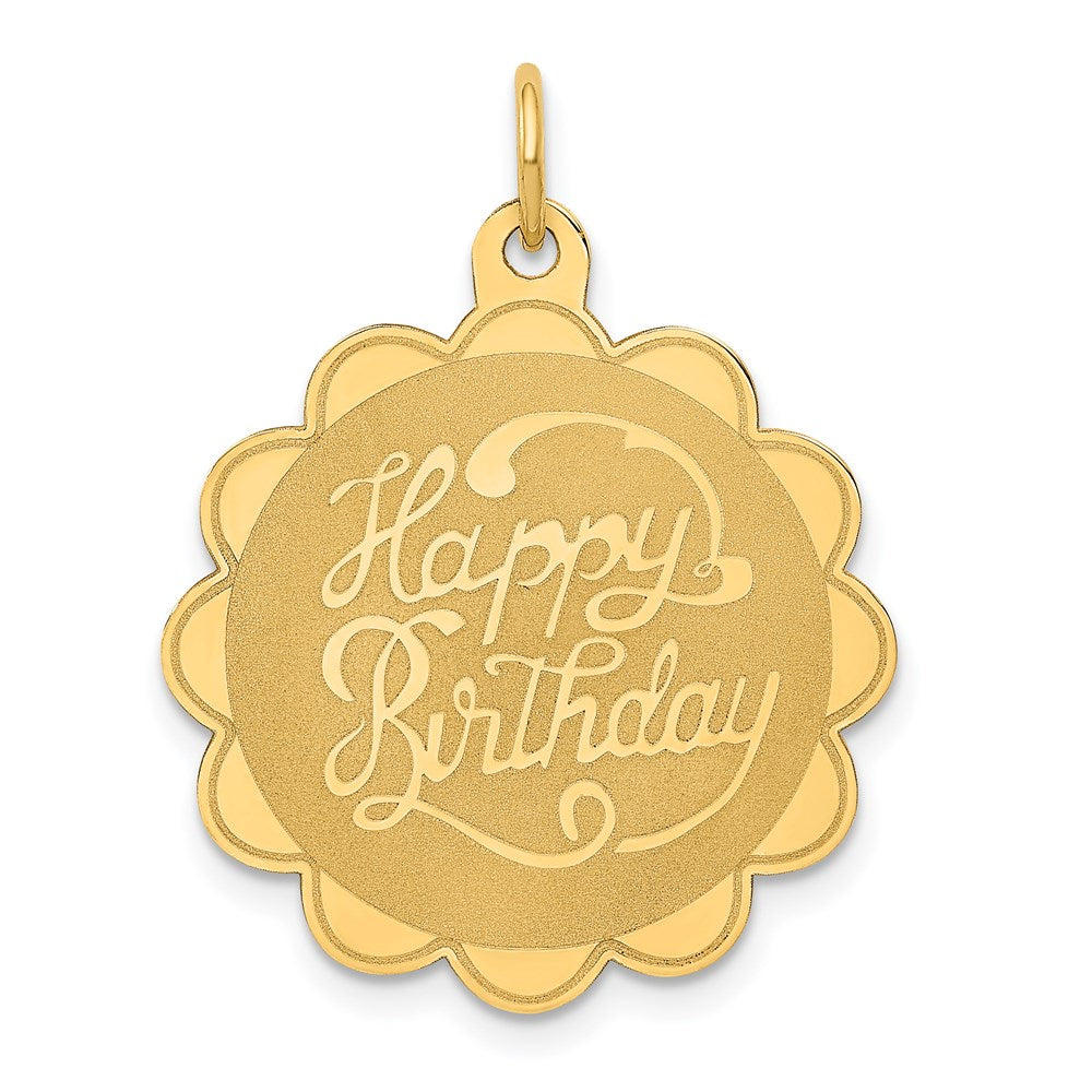 14 Karat Gelbgold "Happy Birthday"-Charm