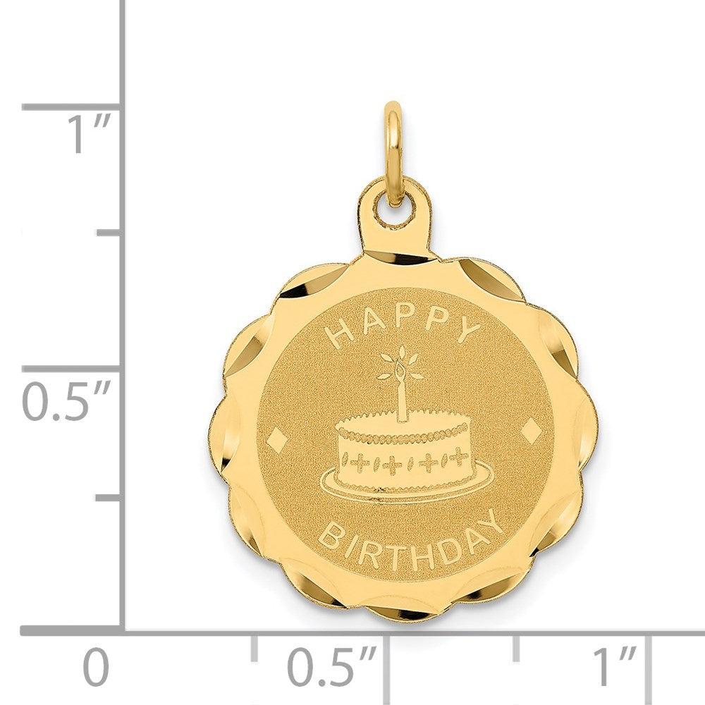 14K Gelbgold "HAPPY BIRTHDAY" Charm