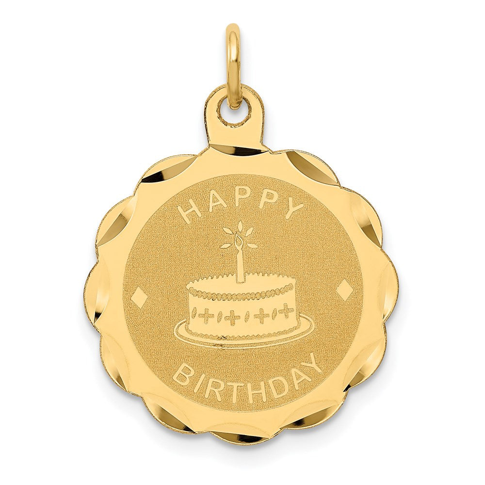 14K Gelbgold "HAPPY BIRTHDAY" Charm
