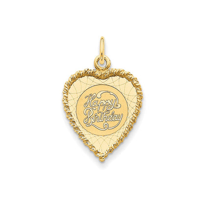 14K Gelbgold Happy-Birthday-Charm