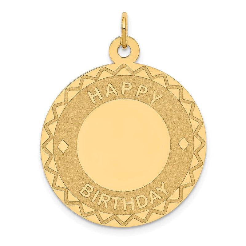 14 Karat Gelbgold Charm „ALLES GUTE ZUM GEBURTSTAG“