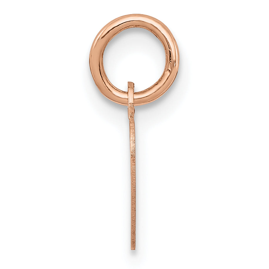 14K Roségold 14K Rose Poliert Herz Geformt Plättchen Anhänger