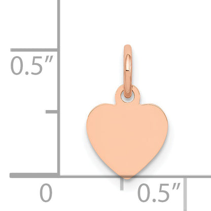 14K Roségold 14K Rose Poliert Herz Geformt Plättchen Anhänger
