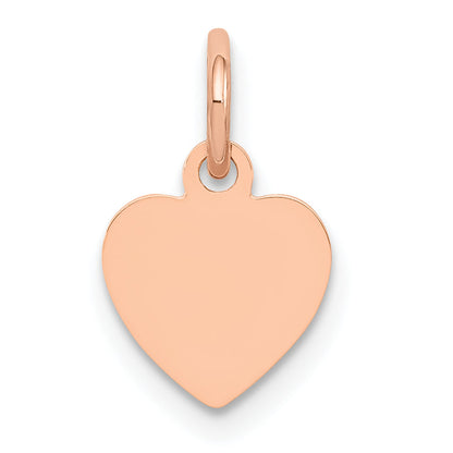 14K Roségold 14K Rose Poliert Herz Geformt Plättchen Anhänger