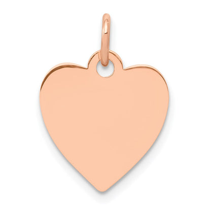 14K Roségold 14K Rose Poliert Herz Geformt Plättchen Anhänger