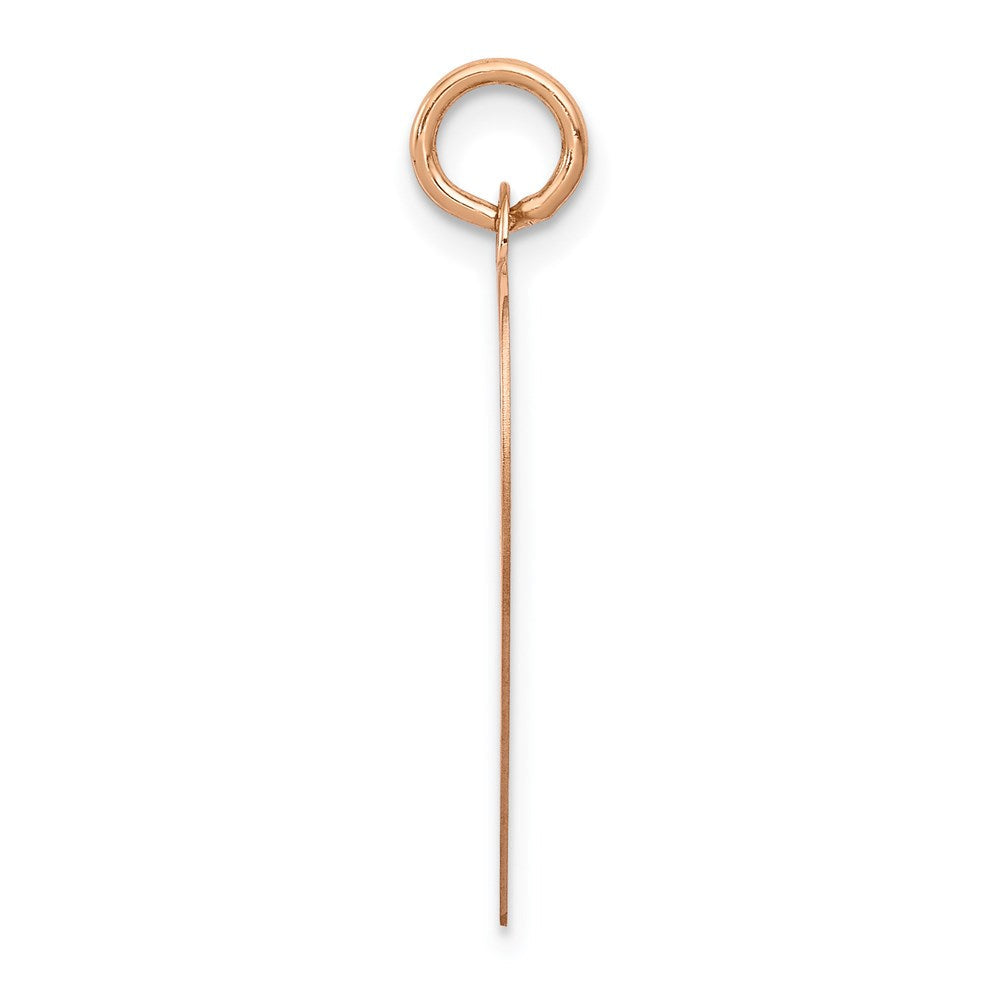 14K Roségold Polierte Herzförmige Scheibe Anhänger mit Rose** Falls „Rose“ sich auf ein Rosen-Motiv bezieht, lautet die natürlichere Formulierung: **14K Roségold Polierter Herzförmiger Scheibenanhänger mit Rosenmotiv
