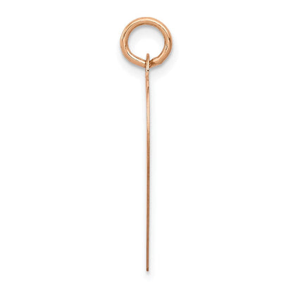 14K Roségold Polierte Herzförmige Scheibe Anhänger mit Rose** Falls „Rose“ sich auf ein Rosen-Motiv bezieht, lautet die natürlichere Formulierung: **14K Roségold Polierter Herzförmiger Scheibenanhänger mit Rosenmotiv