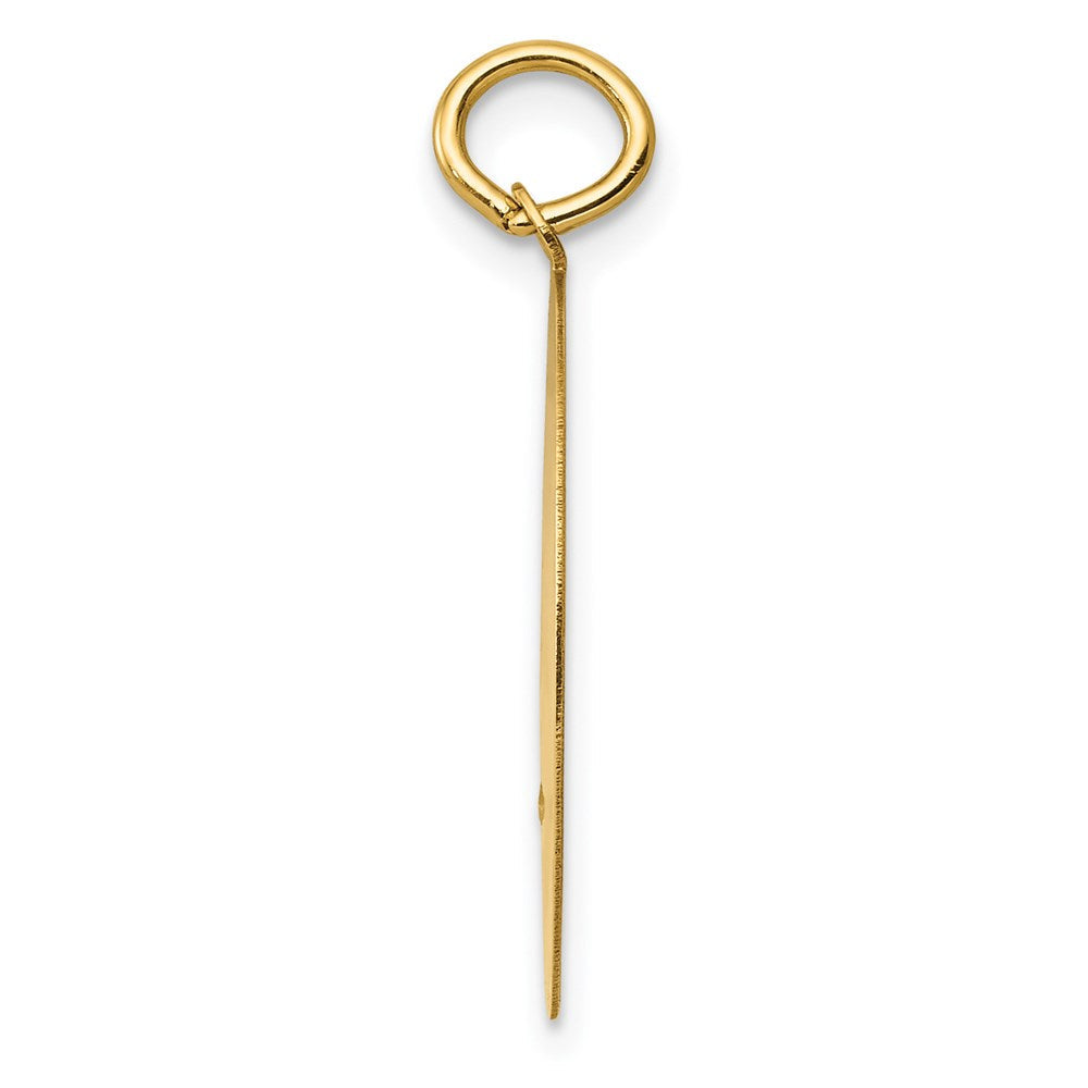 14K Gelbgold Golden-Retriever-Scheiben-Charm