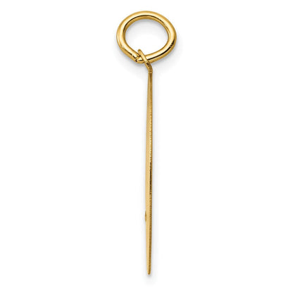 14K Gelbgold Golden-Retriever-Scheiben-Charm