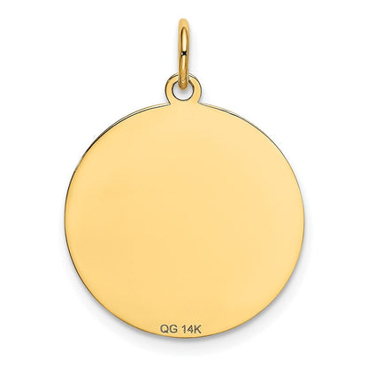 14K Gelbgold Golden-Retriever-Scheiben-Charm