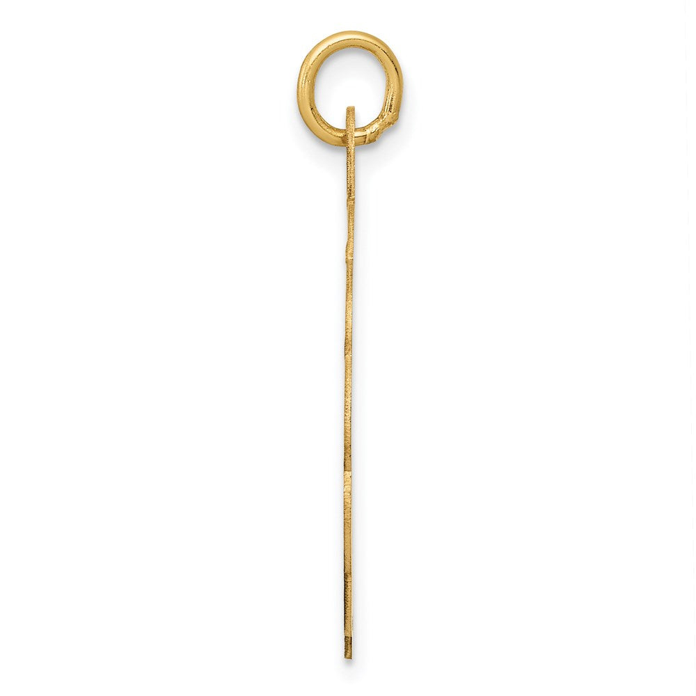 14K Gelbgold Scheiben-Charm „Merry Christmas“