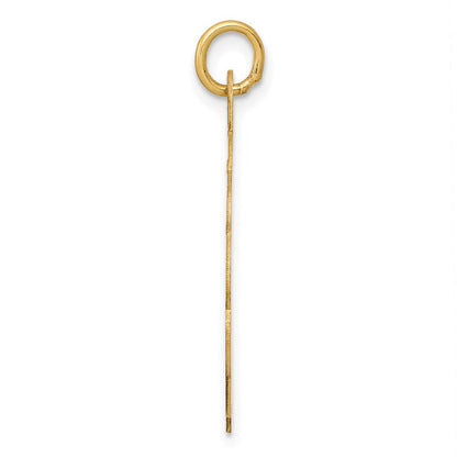 14K Gelbgold Scheiben-Charm „Merry Christmas“