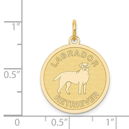 14K Gelbgold Labrador Retriever Scheiben-Charm