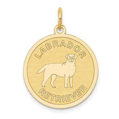 14K Gelbgold Labrador Retriever Scheiben-Charm