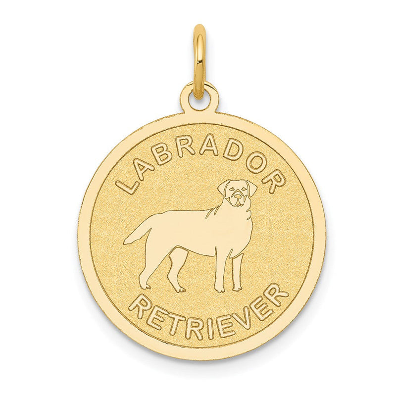 14K Gelbgold Labrador Retriever Scheiben-Charm