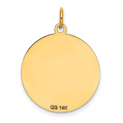 14K Gelbgold Sibirischer Husky Scheiben-Charm