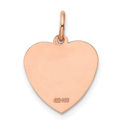 14K Roségold 14K Roségold Heilig Kommunion Herz Charm