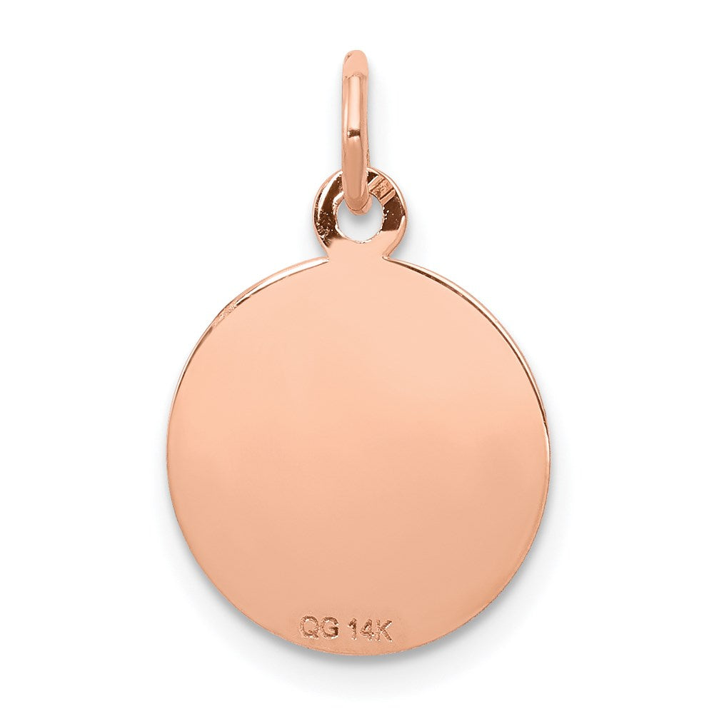 14K Roségold 14K Rose-gold Heilig Kommunion Charm
